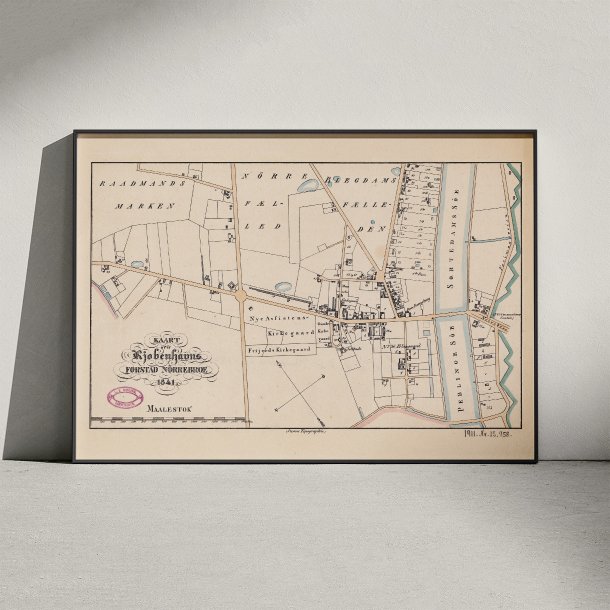 Nrrebro 1841 - Historisk Bykort