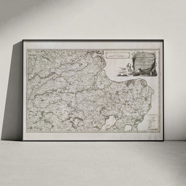 Dronningborg og Kale Amter 1791 - Historisk Kort