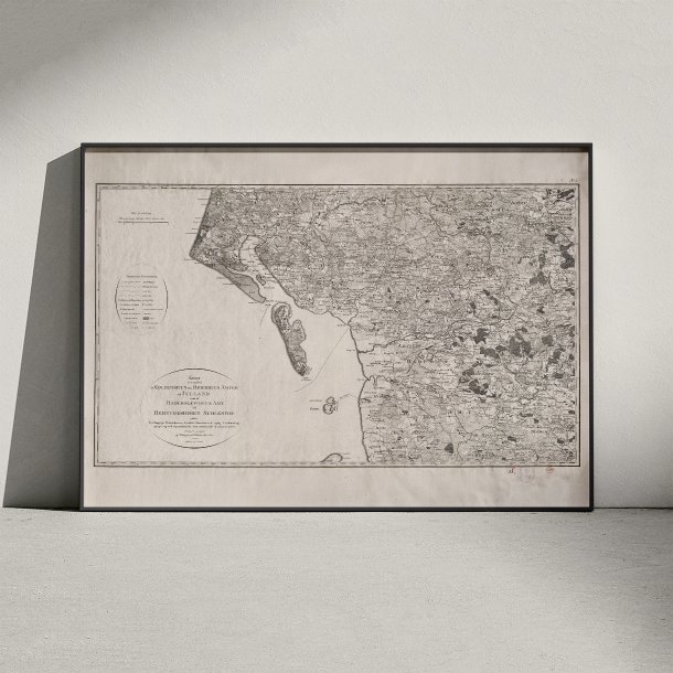 Koldinghuus og Riberhuus Amter 1811 - Historisk Kort