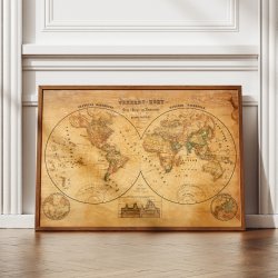 Verdenskort 1878 - Anskuelsestavle