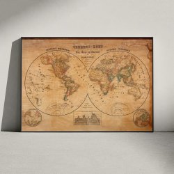 Verdenskort 1878 - Anskuelsestavle