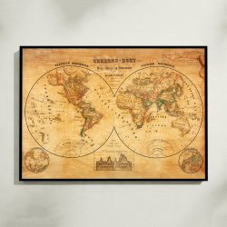 Verdenskort 1878 - Anskuelsestavle