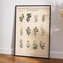 Medicinske planter II 1950 - Anskuelsestavle