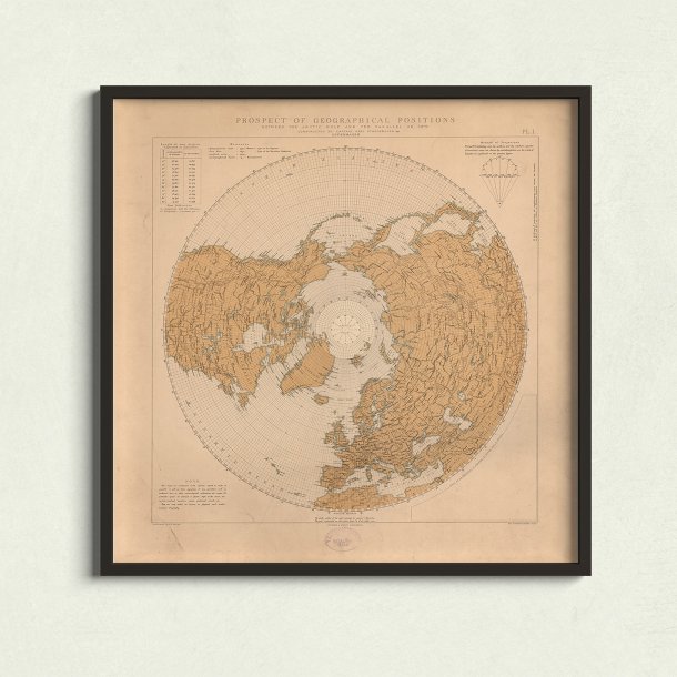 Jorden set fra oven 1893 - Anskuelsestavle