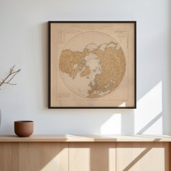 Jorden set fra oven 1893 - Anskuelsestavle