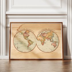 Den stlige og vestlige halvkugle 1909 - Anskuelsestavle