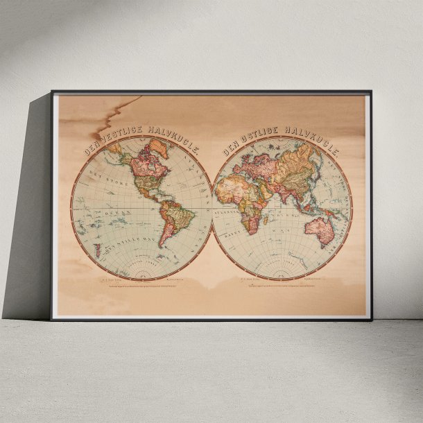 Den stlige og vestlige halvkugle 1909 - Anskuelsestavle