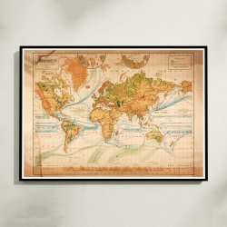 Kort over Jorden 1929 - Anskuelsestavle