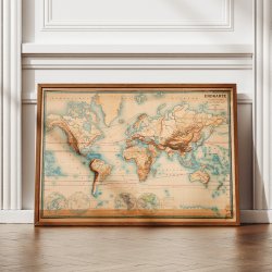 Verdenskort 1883 - Anskuelsestavle