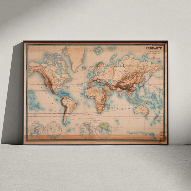 Verdenskort 1883 - Anskuelsestavle