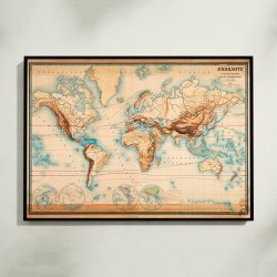 Verdenskort 1883 - Anskuelsestavle