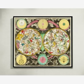 Planisphrium Cleste 1705 - Astronomi - 60x52 cm