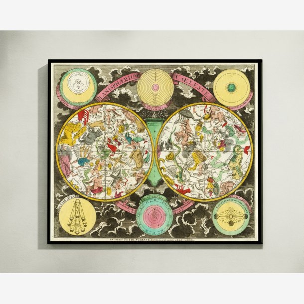Planisphrium Cleste 1705 - Astronomi - 60x52 cm