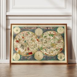 Planisphrium Cleste 1680 - Stjernerne p himlen