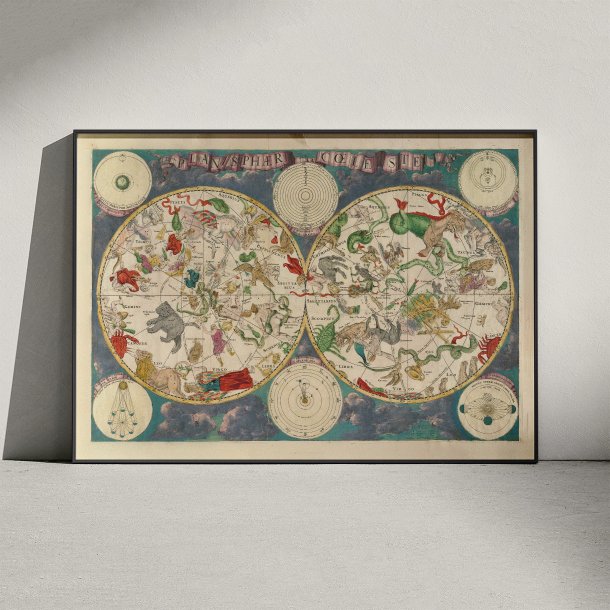Planisphrium Cleste 1680 - Stjernerne p himlen