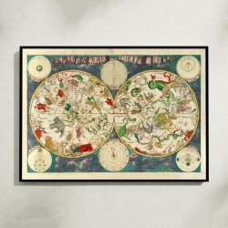 Planisphrium Cleste 1680 - Stjernerne p himlen