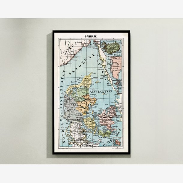 Danmark 1879 - Plakat - 50x82 cm