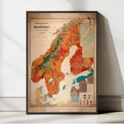 Skandinavien 1908 - Geologisk oversigtskort