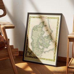 Danmark 1855-1860 - Kort &amp; plakat