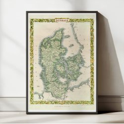 Danmark 1855-1860 - Kort &amp; plakat