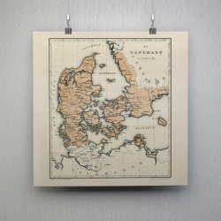 Danmark i middelalderen 1878 - Kort