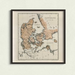 Danmark i middelalderen 1878 - Kort