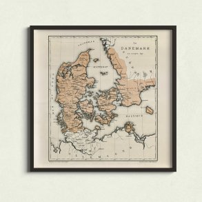 Danmark i middelalderen 1878 - Kort