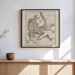 Danmark i middelalderen 1878 - Kort