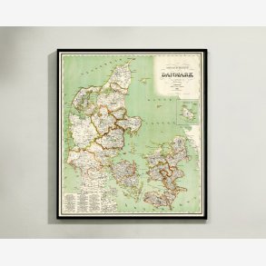 Kongeriget Danmark 1887 - 60x68 cm