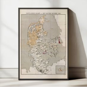 Det danske Monarki 1845 - Demografikort