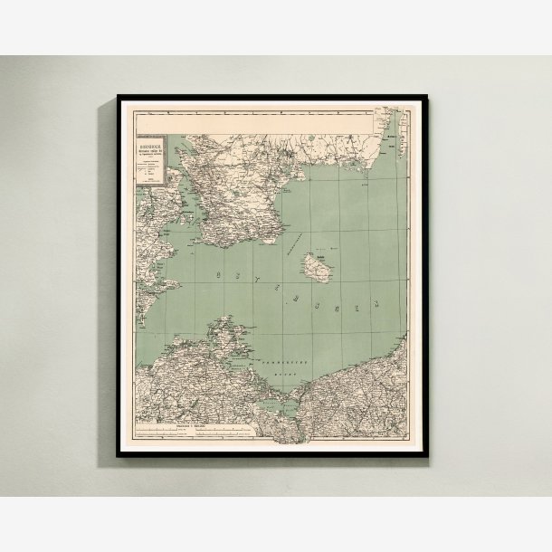 Bornholm og stersen 1898 - 55x65 cm