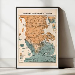 Sprogkort over Snderjylland 1889 - Befolkningsforhold