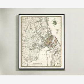 Kort over Kbenhavn 1846 - 55x67 cm