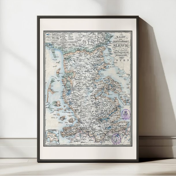 Hertugdmmet Slesvig 1850 - Militrkort