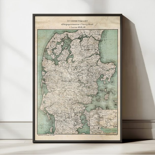 Krigsoperationer i Nrrejylland 1848-50 - Historisk kort