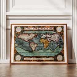 Verdenskort 1595 - Typus Orbis Terrarum