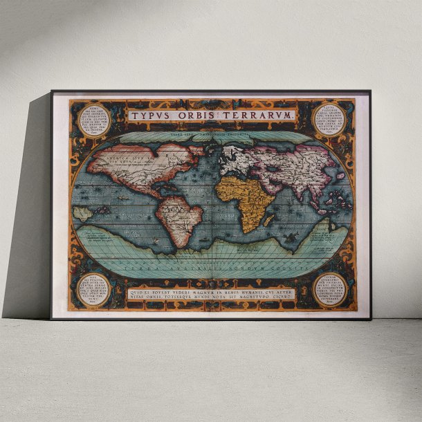 Verdenskort 1595 - Typus Orbis Terrarum