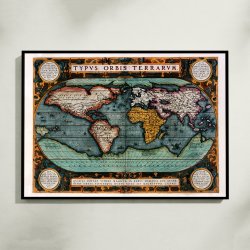 Verdenskort 1595 - Typus Orbis Terrarum