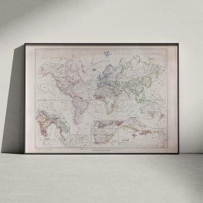 Verdenskort 1851 - Kommunikation og religion