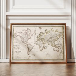 Jorden i Mercator's Projektion 1838