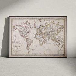 Jorden i Mercator's Projektion 1838