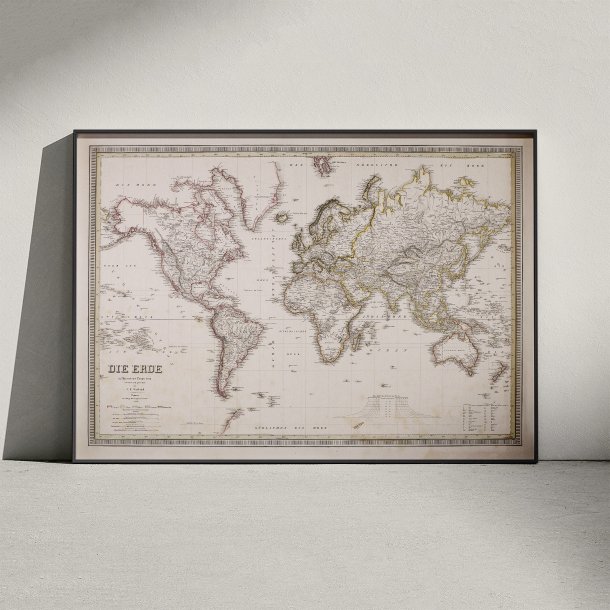 Jorden i Mercator's Projektion 1838