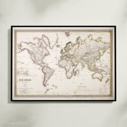 Jorden i Mercator's Projektion 1838