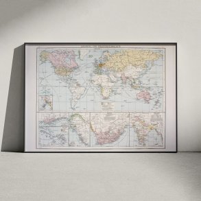 Kolonial- & handelskort 1886 - Verdenskort