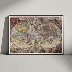 Verdenskort 1594 - Orbis terrarum typus