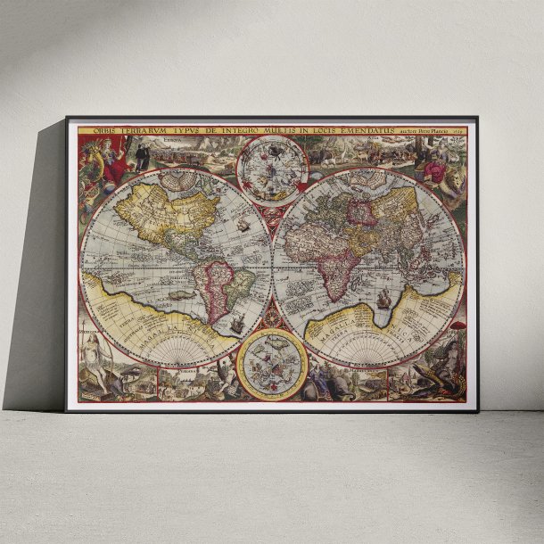 Verdenskort 1594 - Orbis terrarum typus