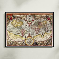 Verdenskort 1594 - Orbis terrarum typus