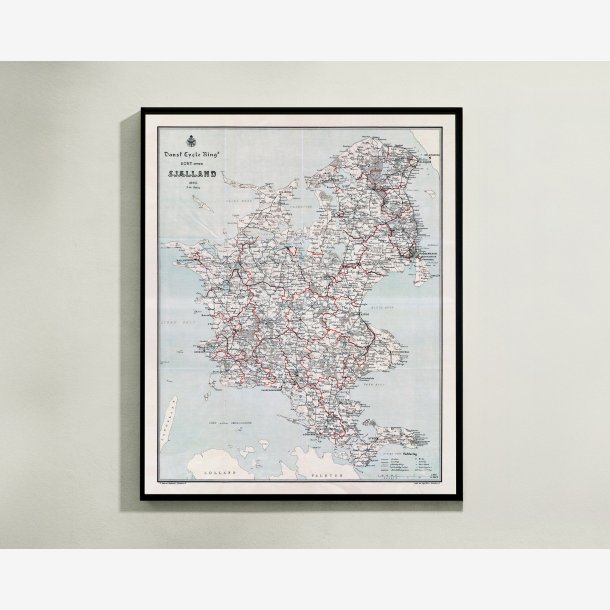 Dansk Cycle Ring 1895 - Sjlland - 55x68 cm