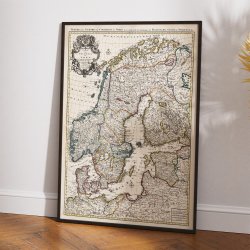 Carte des Courones du Nord 1720 - Skandinavien