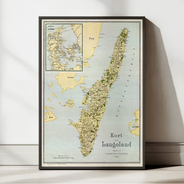 Langeland 1898 - Kort og plakat